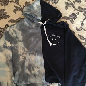 No Comment, juniors; Medium, hooded long sleeve crop top